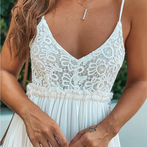 Saved by the Dress MAXI DRESS WITH OPEN BACK AND FRAYED HEM Womens Medium - Picture 3 of 11